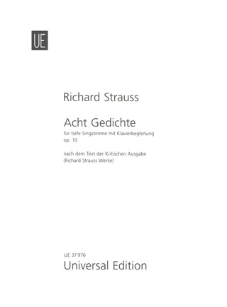 Richard Strauss: Acht Gedichte op. 10 TrV 141