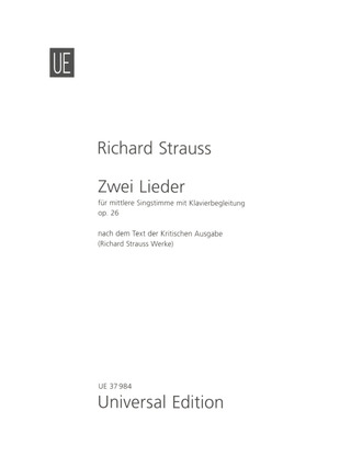 Richard Strauss: Zwei Lieder op. 26 TrV 166