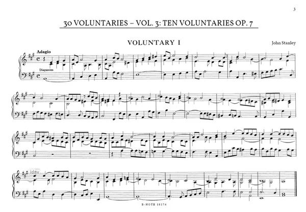 John Stanley - 30 Organ Voluntaries Vol. 3