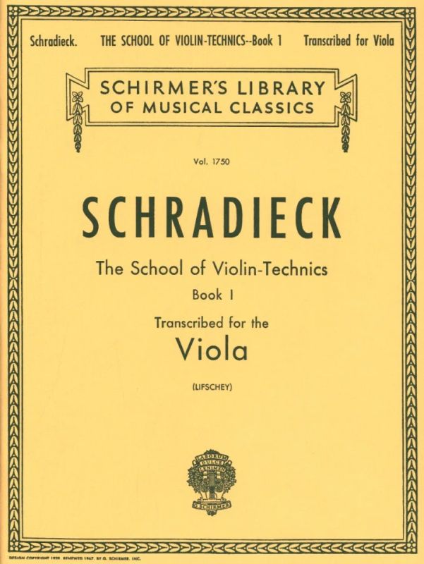 Henry Schradieck - School of Violin Technics, Op. 1 - Book 1