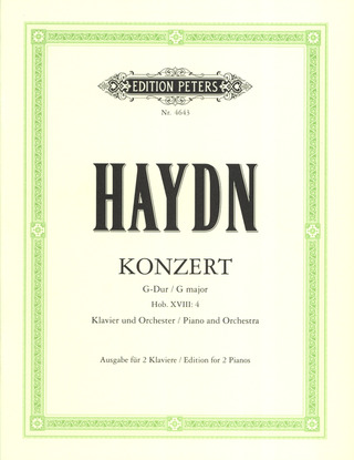 Joseph Haydn: Konzert für Klavier und Orchester G-Dur Hob. XVIII: 4