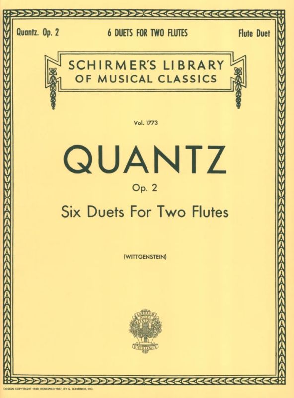 Johann Joachim Quantz et al. - 6 Duets Op.2 (2 Flutes) (seperate parts)