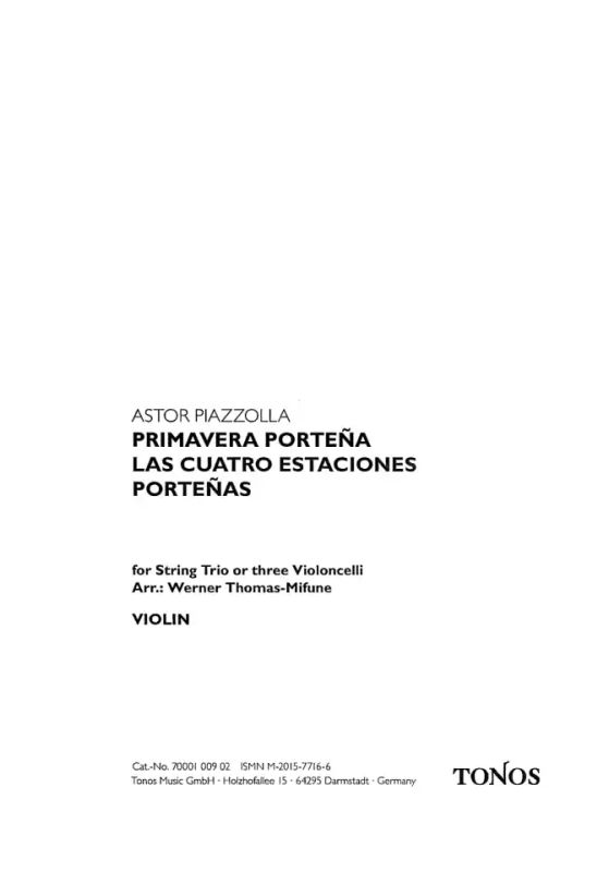 Astor Piazzolla - Primavera Portena (0)