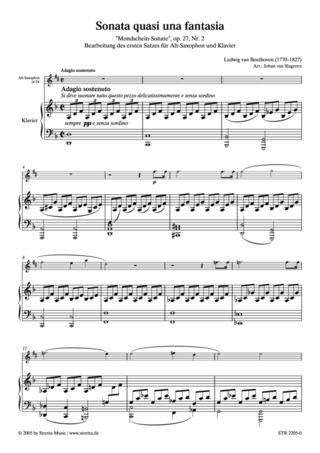 Ludwig van Beethoven - Adagio aus der "Mondscheinsonate"
