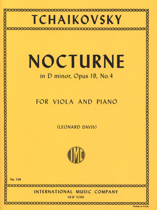 Pjotr Iljitsch Tschaikowsky - Notturno Op. 19 N. 4 (Davis)