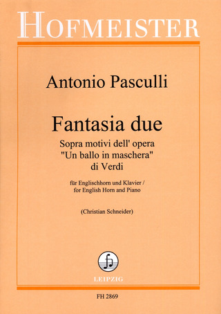 Pasculli Antonio: Fantasia due sopra motivi dell'opera "Un ballo in maschera" di Verdi