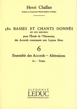 Henri Challan - 380 Basses et Chants Donnés Vol. 6A