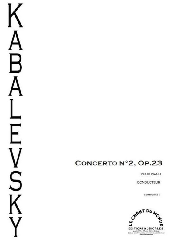 Concerto No. 2 - pour piano et orchestre Op.23