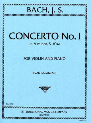 Johann Sebastian Bach - Concerto N. 1 La M. Bwv 1041 (Galamian)