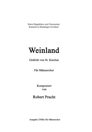 Robert Pracht: Weinland