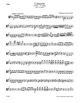Wolfgang Amadeus Mozart - Konzert G-Dur KV 313 (285c)