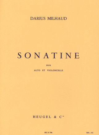 Darius Milhaud - Sonatine op. 378