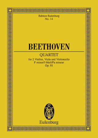 Ludwig van Beethoven - Streichquartett f-Moll