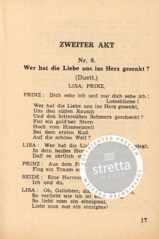 Franz Lehár y otros.: Das Land des Lächelns – Libretto (3)