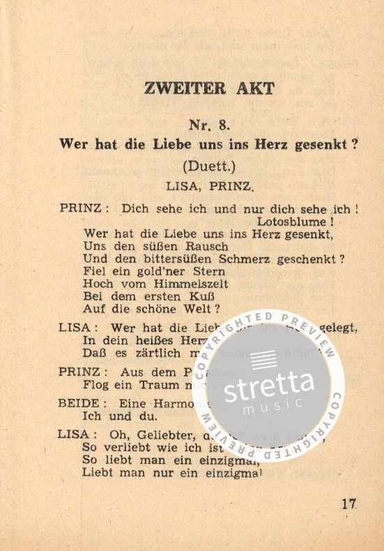 Franz Lehár y otros.: Das Land des Lächelns – Libretto (4)
