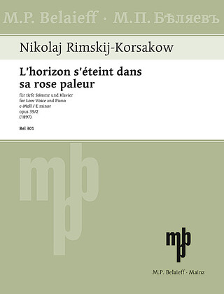 Nikolai Rimski-Korsakow - L'horizon s'éteint dans sa rose paleur