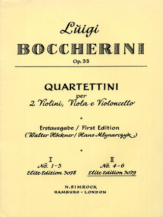 Luigi Boccherini - Quartettini op. 33 Band 1