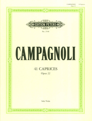 Bartolomeo Campagnoli - 41 Capricen op. 22