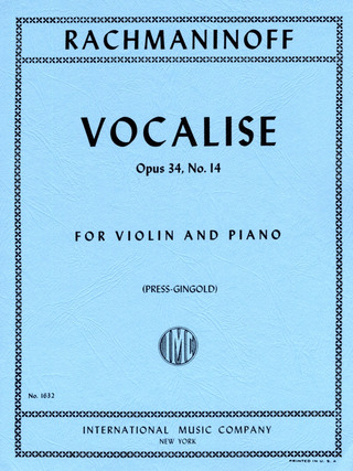 Sergueï Rachmaninov - Vocalise op. 34/14