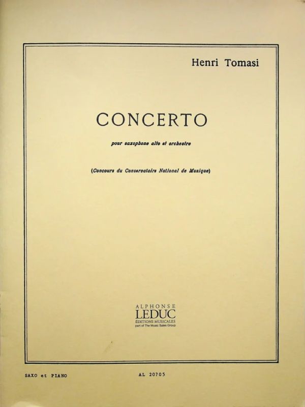 Henri Tomasi - Concerto For Alto Saxophone And Orchestra