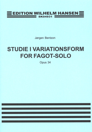 Jørgen Bentzon - Studie i Variationsform For Fagot Solo Op. 34