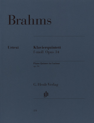 Johannes Brahms - Quintett für 2 Violinen, Viola, Violoncello und Klavier f-moll op. 34
