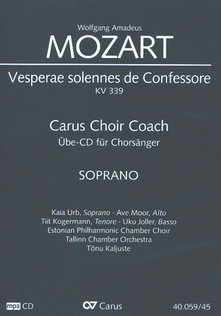 Wolfgang Amadeus Mozart - W. A. Mozart: Vesperae solennes de Confessore KV 339