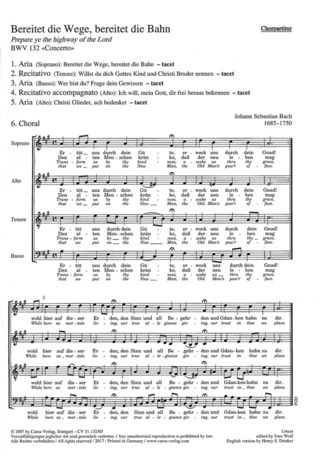 Johann Sebastian Bach - Prepare ye the highway of the Lord BWV 132