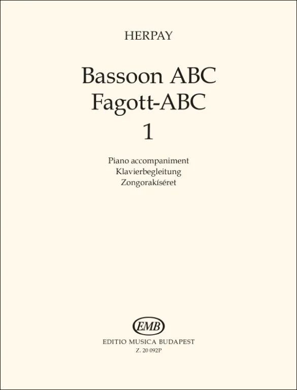 Ágnes Herpay - Fagott-ABC 1 – Klavierbegleitung
