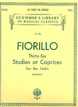 Federigo Fiorillo y otros. - 36 Studies or Caprices