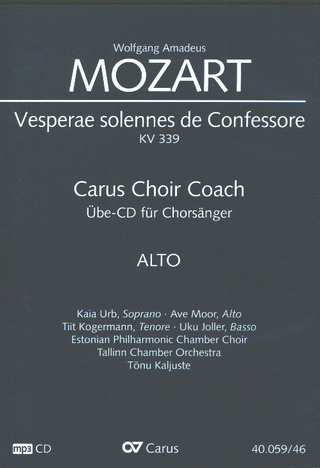 Wolfgang Amadeus Mozart - W. A. Mozart: Vesperae solennes de Confessore KV 339