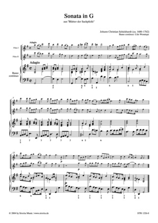 Johann Christian Schickhardt - Triosonate G-Dur
