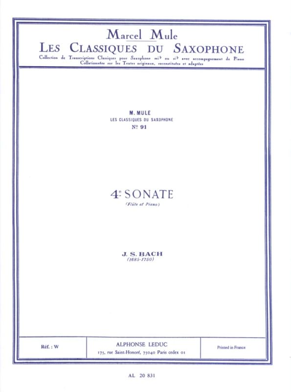 Johann Sebastian Bach - Sonata No.4