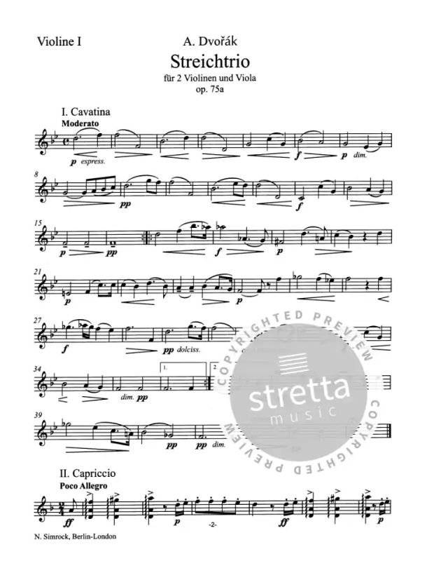Antonín Dvořák - Streichtrio  B-Dur op. 75a (3)