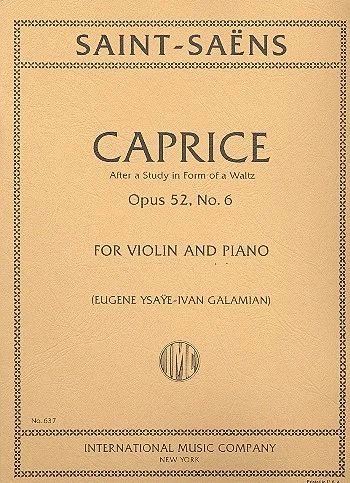 Camille Saint-Saëns - Capriccio Op. 52 N. 6 (Galamian/Ysaye)