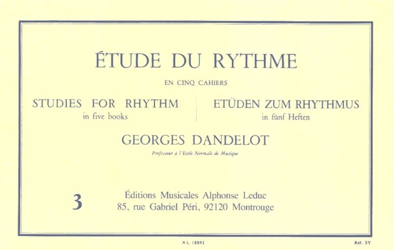 Georges Dandelot - Etüden zum Rhythmus 3