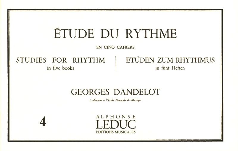 Georges Dandelot - Etüden zum Rhythmus 4