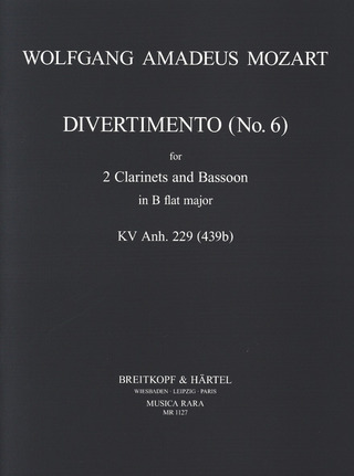 Wolfgang Amadeus Mozart - Divertimento Nr. 6 KV Anh. 229