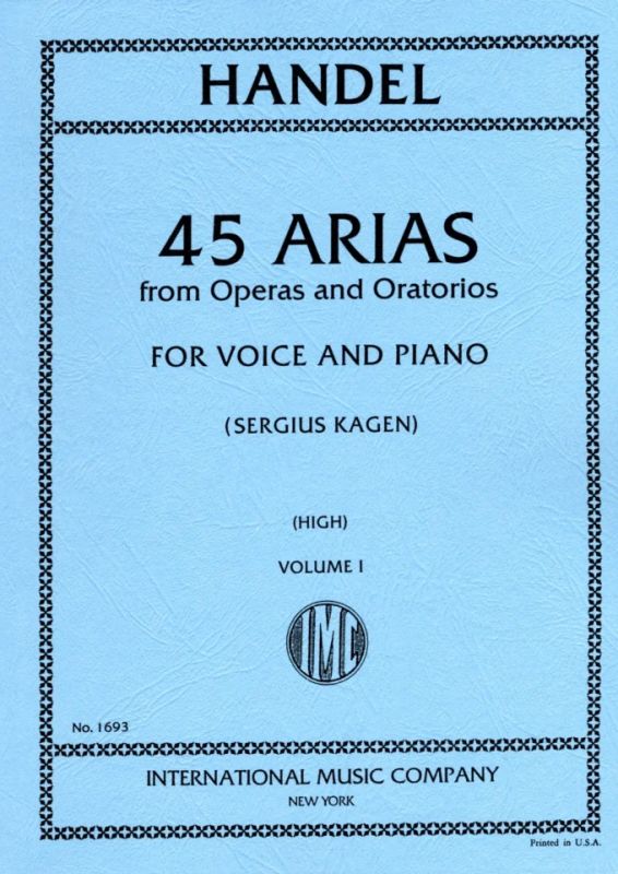 Georg Friedrich Haendel - 45 Arias from Operas and Oratorios 1