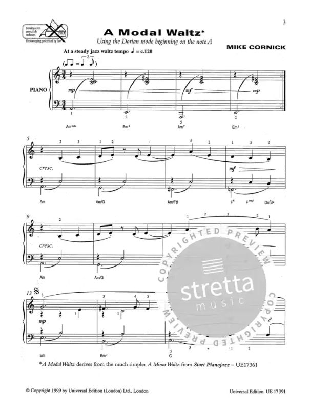 Mike.; for piano sheet music; Cornick Piano Jazz Band 2 - 979000806059 
