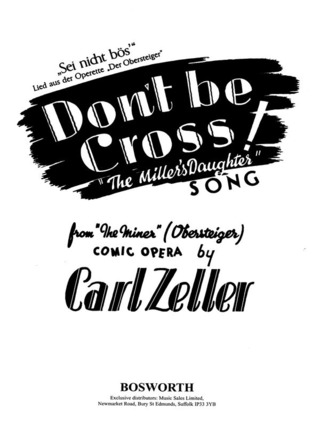 Carl Zeller: Don't be cross!