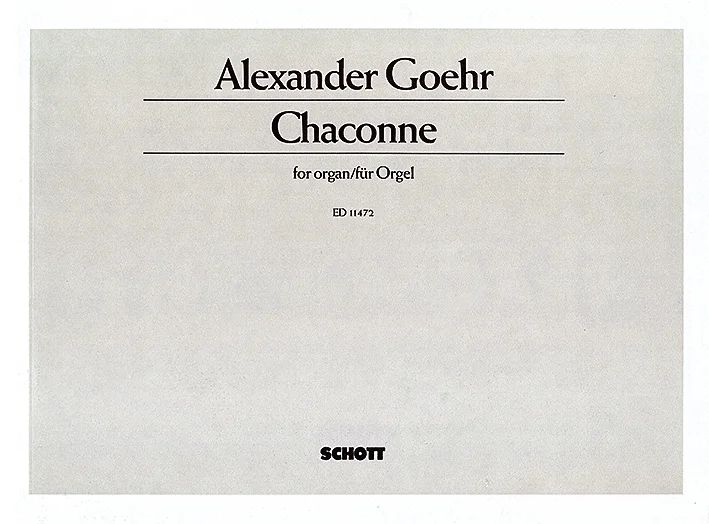 Alexander Goehr - Chaconne op. 34a