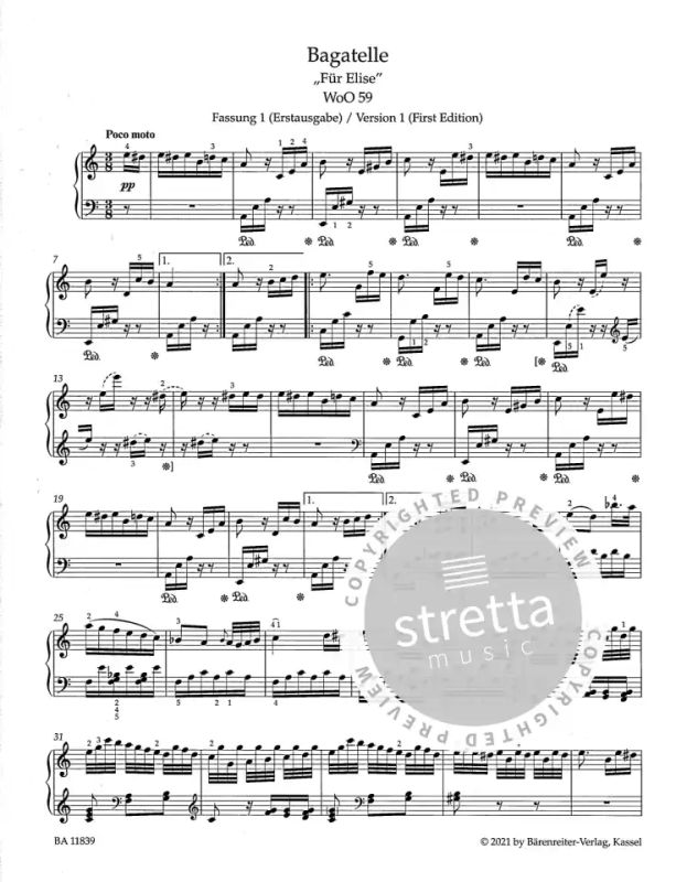 Ludwig van Beethoven - Bagatelle a-Moll WoO 59 (1)