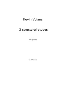 Kevin Volans - 3 Rhythmic Etudes for Piano
