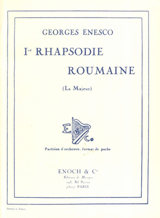 Première Rhapsodie Roumaine Op.11 En La Majeur