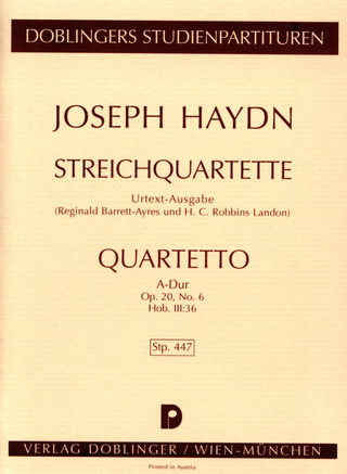 Joseph Haydn - String Quartet A major op. 20/6 Hob. III:36