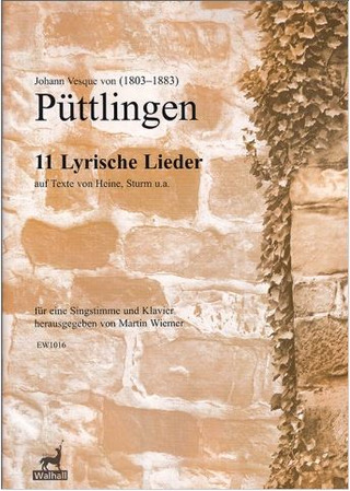 Johann Vesque von Püttlingen - 11 lyrische Lieder