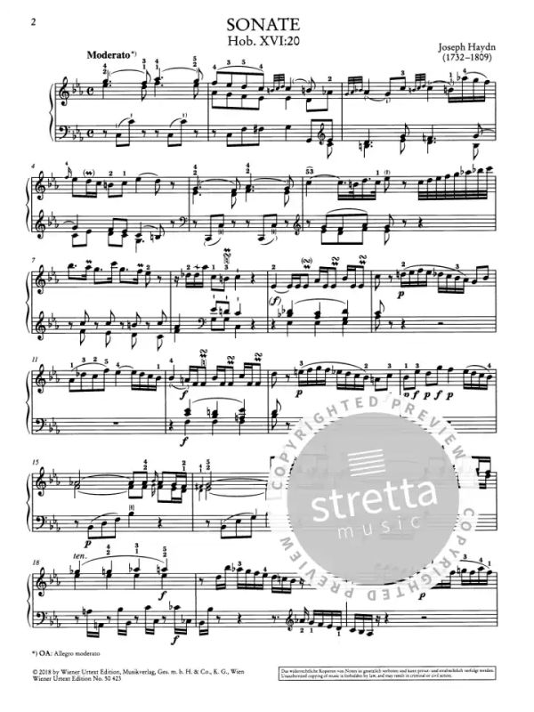 Joseph Haydn - Piano Sonata C Minor Hob XVI:20 (1)