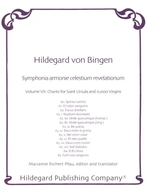 Hildegard von Bingen - Symphonia Armoniae Caelestium Revelationum 7