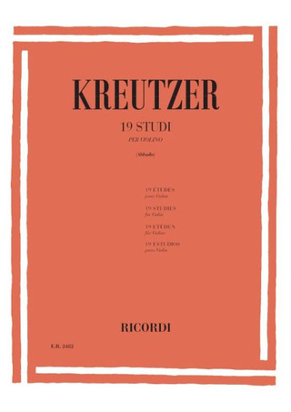 Rodolphe Kreutzer - 19 Studi per Violino
